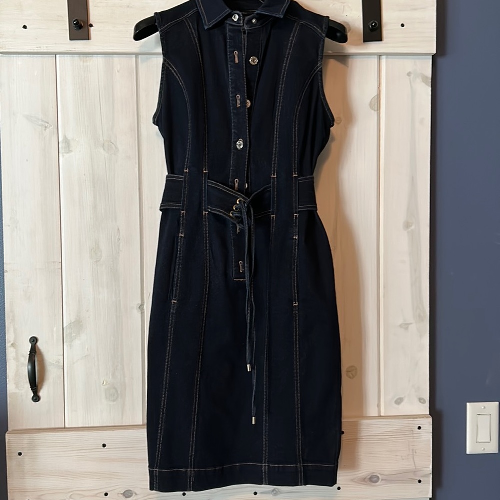 White House Black Market Women's dark denim size 6 dress